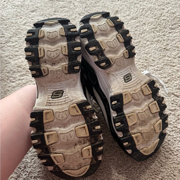 Skechers Sport Women's D'Lites Original Lace-Up Athletic Sneakers Size 8 Leather - Picture 5 of 9